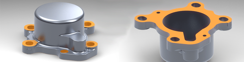 Projekt CAD obudowy pompy